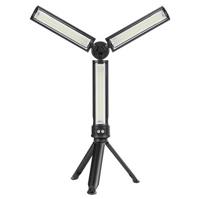 162 LED-es zseblámpa USB újratölthető zseblámpa, hordozható, összecsukható autós munkaellenőrző lámpa, erős vészlámpa konzollal