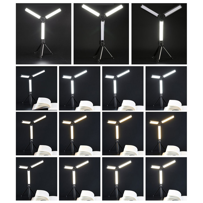 162 LED-es zseblámpa USB újratölthető zseblámpa, hordozható, összecsukható autós munkaellenőrző lámpa, erős vészlámpa konzollal