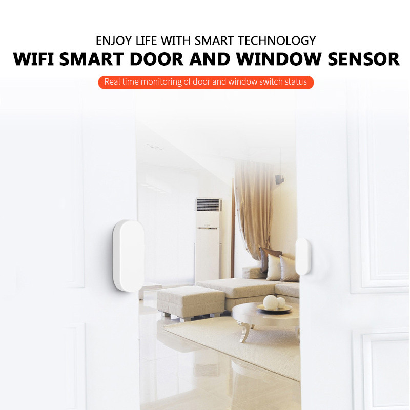 CORUI Tuya Smart WiFi Senzor de ușă Senzor de fereastră Detector de alarmă magnetică de ușă Detector de ușă inteligentă deschisă/închisă Senzor magnetic