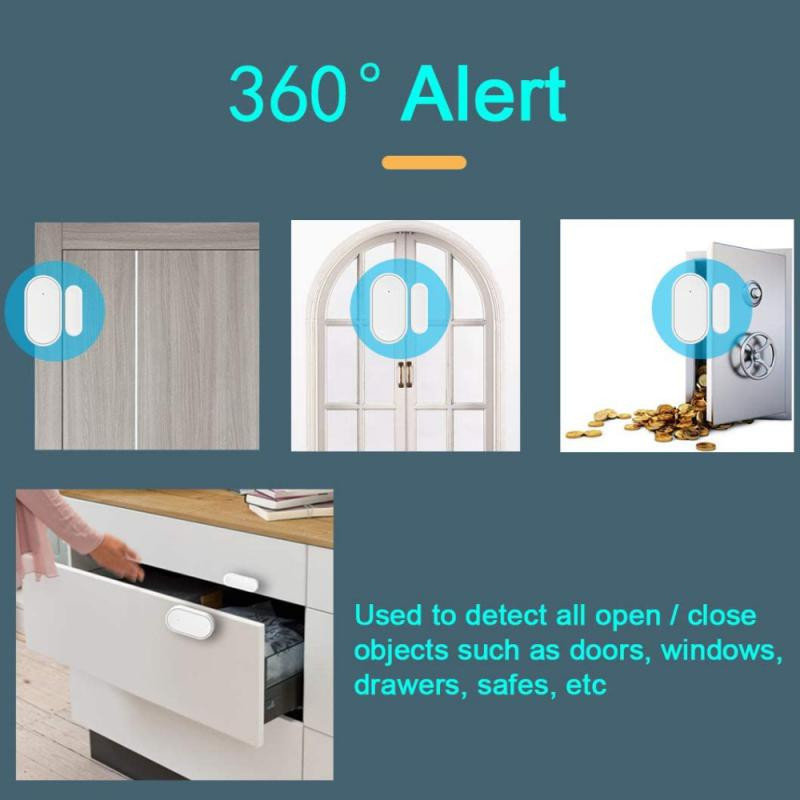 Intelligens otthoni ajtó ablak érzékelő Tuya Alexa vezérlő csatlakozás érzékelő Intelligens otthon biztonsági riasztók működnek az Alexa Google Smart Life számára