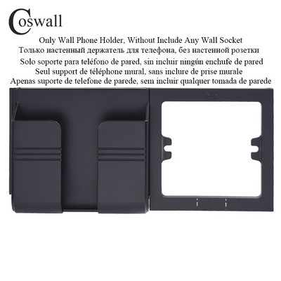 Coswalli C-tüüpi liidese väljund Täispeegel Akrüülpaneel Must Valge sein EU Venemaa Prantsuse standardne pistikupesa koos USB-laadimispordiga
