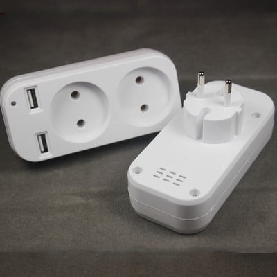 USB sienas pagarinājuma ligzdas adapteris ar 2 pieslēgvietu USB ES standarts Eu Standarts 5V2A kontaktligzda jauns dizains bezmaksas piegāde A8