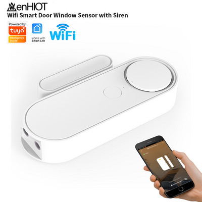 WenHIOT WiFi senzor dverí, kontakt okna, otvorenie a zatvorenie, diaľkové ovládanie Tuya APP kompatibilné s Alexa Google Assistant Smart Life