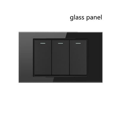 Valguslüliti ja pistikupesa USA Mehhiko Itaalia Tšiili seinarõhk USB-tüüpi C pistikupesa karastatud klaasist/plastist ristkülikupaneel kodukontori jaoks