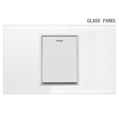 Valguslüliti ja pistikupesa USA Mehhiko Itaalia Tšiili seinarõhk USB-tüüpi C pistikupesa karastatud klaasist/plastist ristkülikupaneel kodukontori jaoks