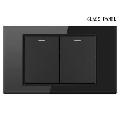 Valguslüliti ja pistikupesa USA Mehhiko Itaalia Tšiili seinarõhk USB-tüüpi C pistikupesa karastatud klaasist/plastist ristkülikupaneel kodukontori jaoks