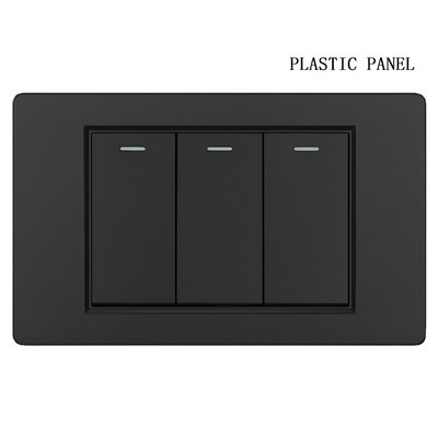 Valguslüliti ja pistikupesa USA Mehhiko Itaalia Tšiili seinarõhk USB-tüüpi C pistikupesa karastatud klaasist/plastist ristkülikupaneel kodukontori jaoks