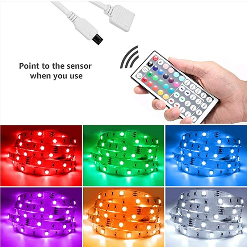 1 készlet RGB Bluetooth vezérlő + 44 gombos távirányító RGB IR RF LED vezérlő WS2811 WS2812 LED fénycsíkhoz
