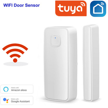 Αισθητήρας παραθύρου πόρτας WiFi Tuya, Ανιχνευτές ανοιχτής/κλειστής πόρτας σπιτιού, αισθητήρας παραθύρου Smartlife APP Εργασία με Alexa, Google Home