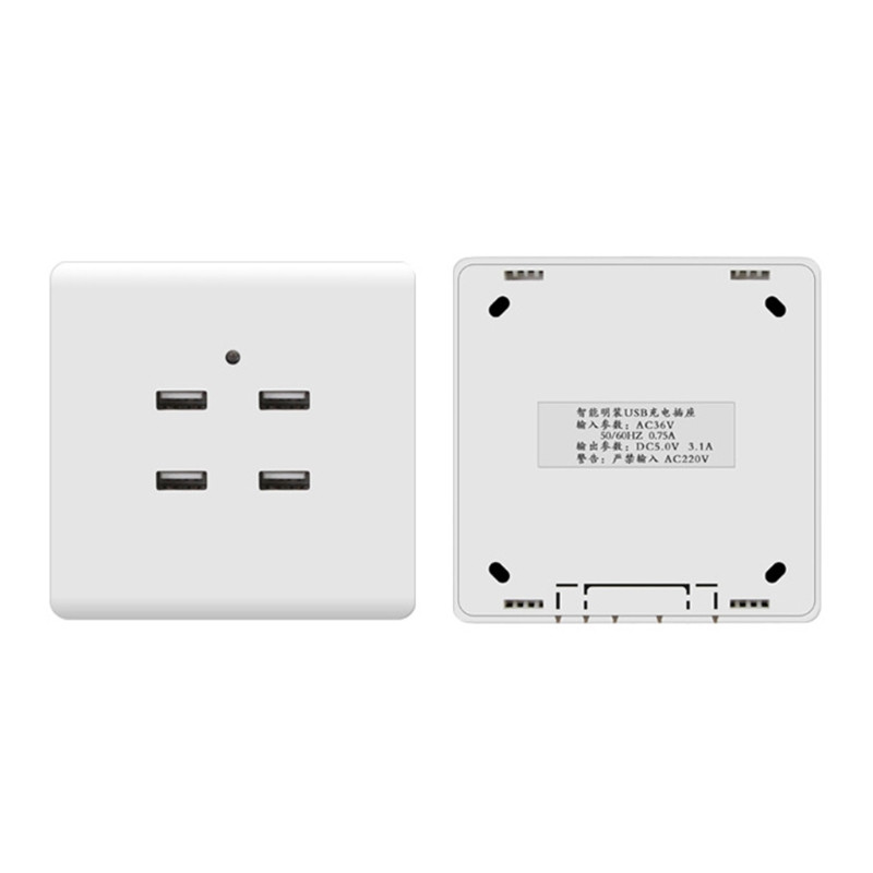 Priză electrică USB 2/4 porturi Stație de încărcare de montare pe perete Adaptor de alimentare Priză 110V-250V pentru uz acasă la birou Drop Ship