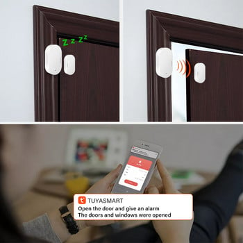 Tuya Smart ZigBee Door Sensor Door Open / Closed Detectors App Notification Alarm Security Voice Contorl Alexa Google Home