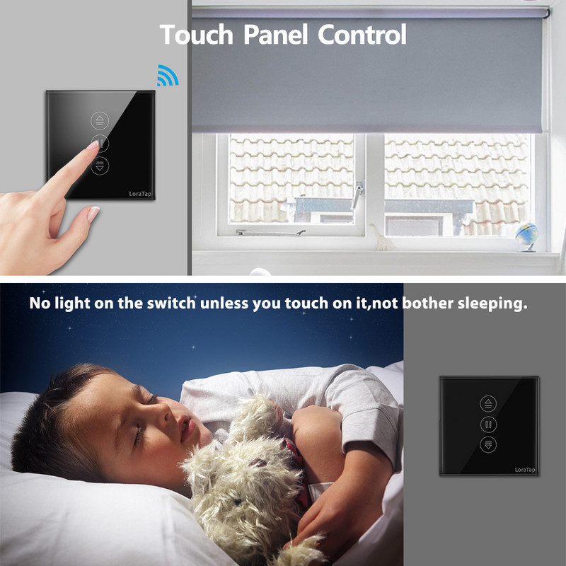 Tuya 4. põlvkonna musta kardina lüliti ja kaugjuhtimispult ruloode juhtimiseks Google Home Alexa Smart Life Voice Ope kaudu