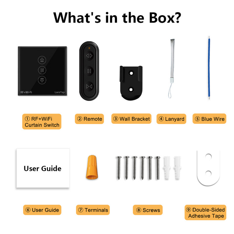 Tuya 4. põlvkonna musta kardina lüliti ja kaugjuhtimispult ruloode juhtimiseks Google Home Alexa Smart Life Voice Ope kaudu