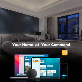 WiFi сензорен превключвател Smart Home Работа с Apple Homekit App Control Siri Voice Remote Светлинни превключватели НЕ изисква неутрален кабел