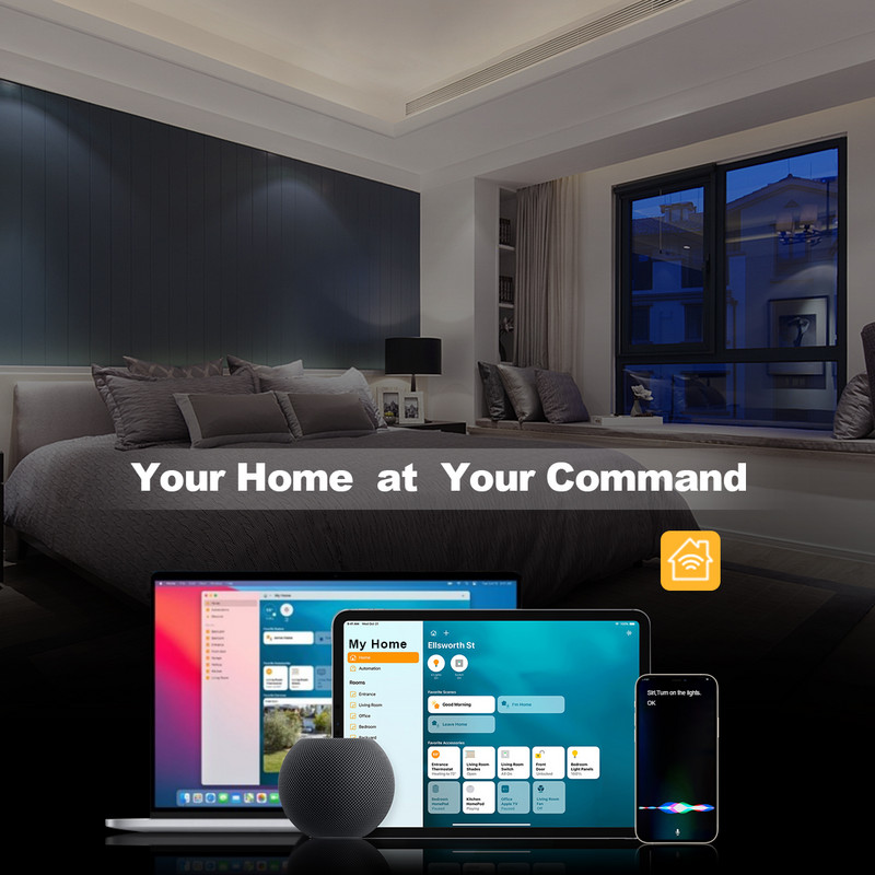 Comutator WiFi cu senzor tactil Smart Home Lucru cu Apple Homekit Controlul aplicației Siri Voice Telecomanda Comutatoare de lumină NU ESTE NECESAR cablu neutru