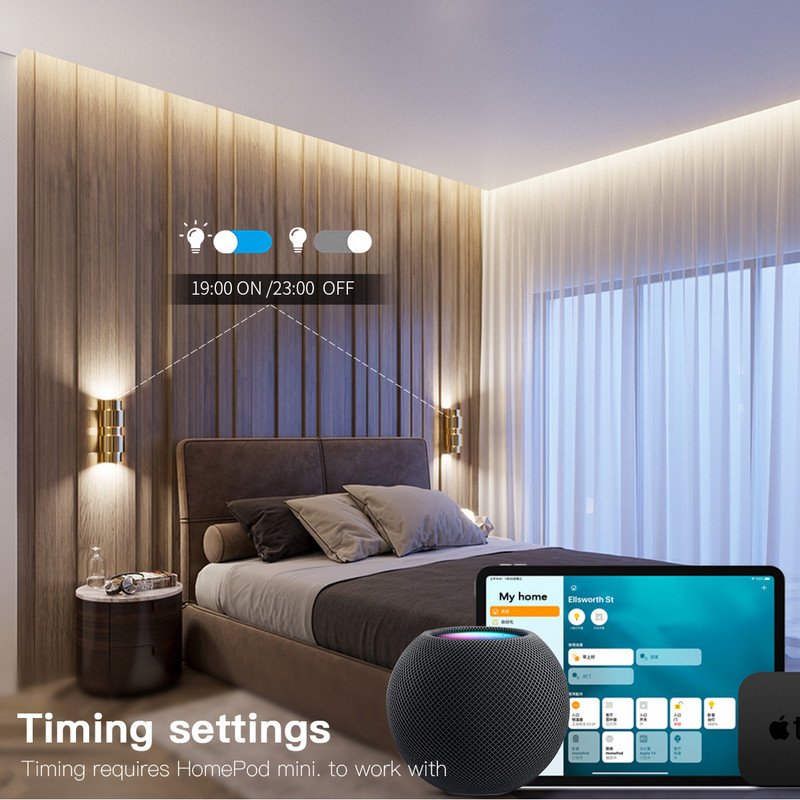 Comutator WiFi cu senzor tactil Smart Home Lucru cu Apple Homekit Controlul aplicației Siri Voice Telecomanda Comutatoare de lumină NU ESTE NECESAR cablu neutru