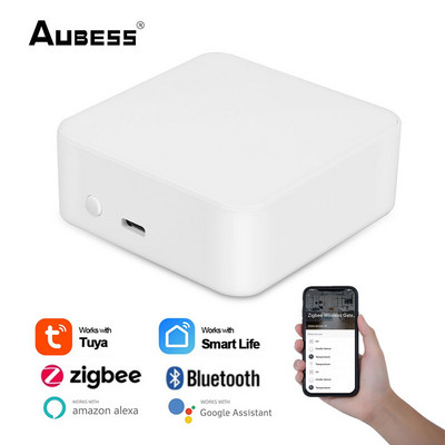 Tuya Zigbee3.0 Smart Gateway Hub WiFi+Bluetoothi mitmerežiimiline Smart Life APP juhtmevaba kaugjuhtimispult töötab koos Alexa Google`iga