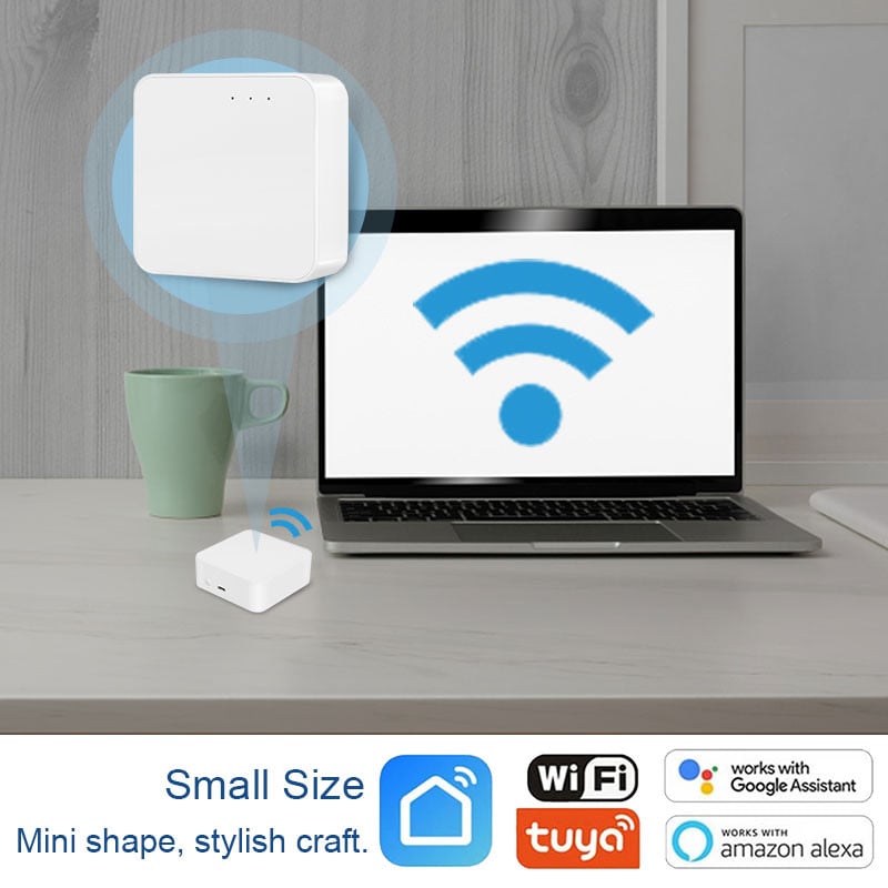 Tuya Zigbee3.0 Smart Gateway Hub WiFi+Bluetooth Multi-mode Smart Life APP Telecomanda fără fir funcționează cu Alexa Google