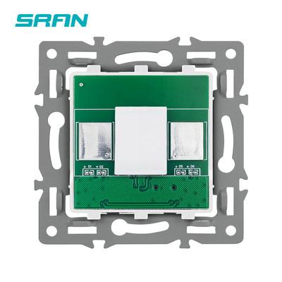 Seria SRAN F6 Panou din sticlă gri Comutator de lumină UE franceză prize electrice Priză USB TV RJ45 Modul tactil DIY
