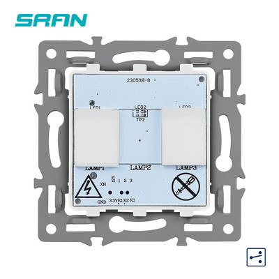 Seria SRAN F6 Panou din sticlă gri Comutator de lumină UE franceză prize electrice Priză USB TV RJ45 Modul tactil DIY
