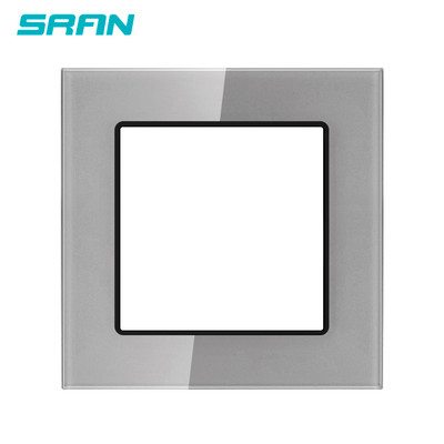 Seria SRAN F6 Panou din sticlă gri Comutator de lumină UE franceză prize electrice Priză USB TV RJ45 Modul tactil DIY