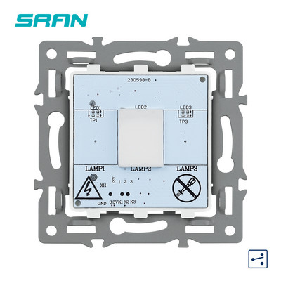 Seria SRAN F6 Panou din sticlă gri Comutator de lumină UE franceză prize electrice Priză USB TV RJ45 Modul tactil DIY