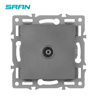 Seria SRAN F6 Panou din sticlă gri Comutator de lumină UE franceză prize electrice Priză USB TV RJ45 Modul tactil DIY