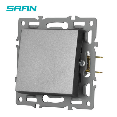 Seria SRAN F6 Panou din sticlă gri Comutator de lumină UE franceză prize electrice Priză USB TV RJ45 Modul tactil DIY