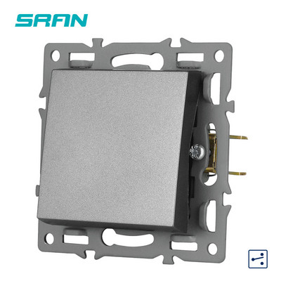 Seria SRAN F6 Panou din sticlă gri Comutator de lumină UE franceză prize electrice Priză USB TV RJ45 Modul tactil DIY