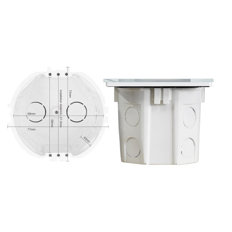 Seria SRAN F6 Panou din sticlă gri Comutator de lumină UE franceză prize electrice Priză USB TV RJ45 Modul tactil DIY