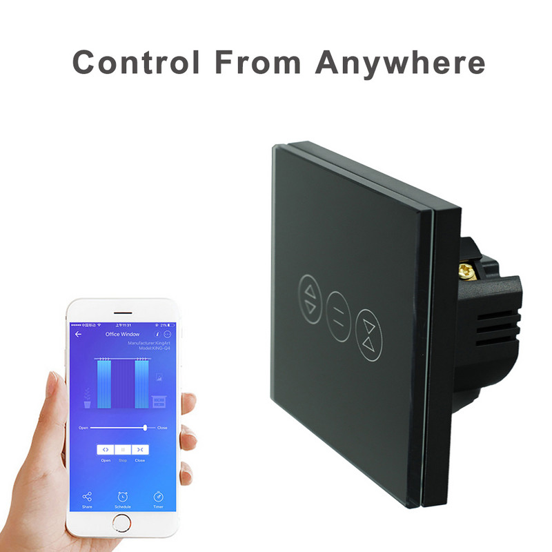 AVATTO Tuya WiFi užuolaidų jungiklis, skirtas elektriniam varikliui, žaliuzių EU/US jungiklis, išmanusis namas, skirtas Google Home, Alexa