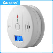 Securitate la domiciliu 85dB Avertizare LCD fotoelectric independent Senzor de gaz CO Detector de alarmă de otrăvire de monoxid de carbon