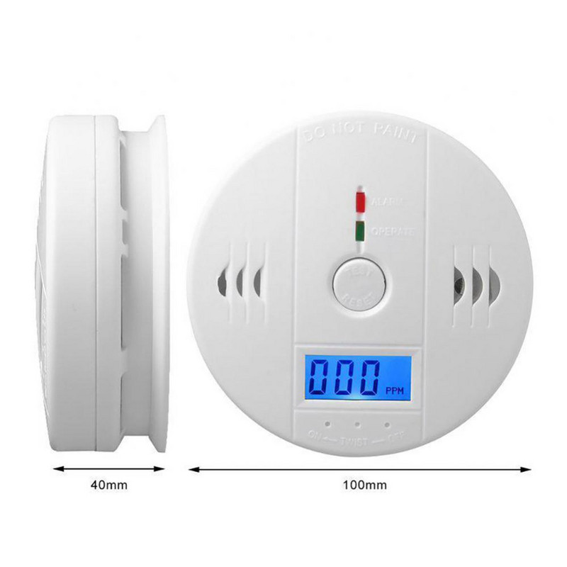 Securitate la domiciliu 85dB Avertizare LCD fotoelectric independent Senzor de gaz CO Detector de alarmă de otrăvire de monoxid de carbon