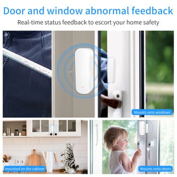 Tuya Smart WiFi/Zigbee αισθητήρας πόρτας Έξυπνες πόρτες Ανοιχτοί/κλειστοί ανιχνευτές Αισθητήρας παραθύρου Smartlife APP Εργασία με το Google Home Alexa