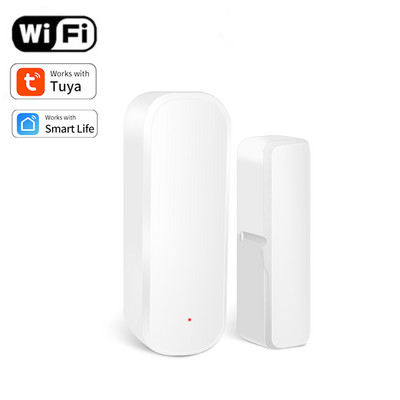 Senzor de ușă Smart WiFi/Zigbee Tuya Detectoare de uși inteligente deschise/închise Senzor de fereastră Aplicația Smartlife Funcționează cu Google Home Alexa