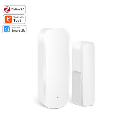 Senzor de ușă Smart WiFi/Zigbee Tuya Detectoare de uși inteligente deschise/închise Senzor de fereastră Aplicația Smartlife Funcționează cu Google Home Alexa