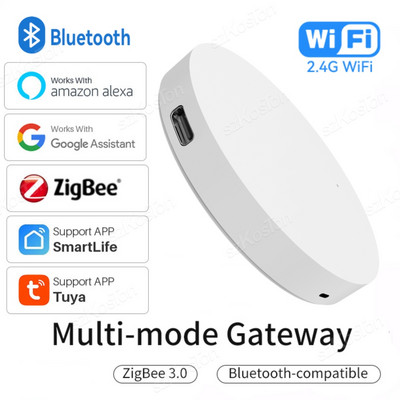 Tuya ZigBee Gateway mitme mudeli jaotur Smart Home Bridge Bluetooth Smart Life APP juhtmevaba kaugjuhtimispult töötab koos Alexa Google`iga