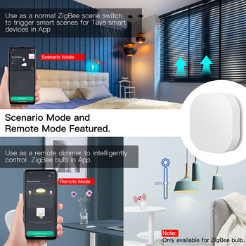 Tuya ZigBee Интелигентен домашен безжичен превключвател Дистанционно управление Ключов контролер Свързване на множество сцени Интелигентен превключвател с приложение Smart Life