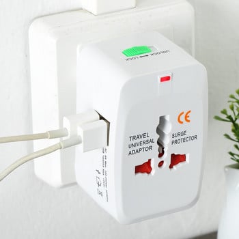 2 θύρες USB Universal Adapter Multi-function EU UK US AU Βύσμα μετατροπής για ταξίδι μετατροπέα AC Power Charger Υποδοχή 6A 250V