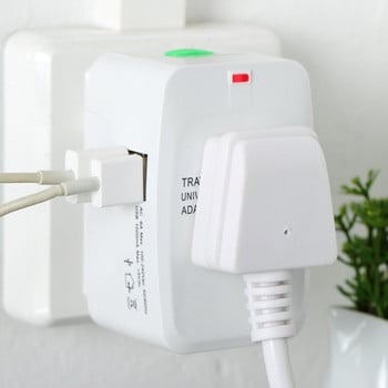 2 θύρες USB Universal Adapter Multi-function EU UK US AU Βύσμα μετατροπής για ταξίδι μετατροπέα AC Power Charger Υποδοχή 6A 250V