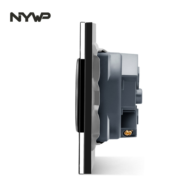 Nywp seinakristallklaasist paneeli pistikupesa pistik on maandatud, 16a Euroopa standardi pistikupesa 86mm * 86mm