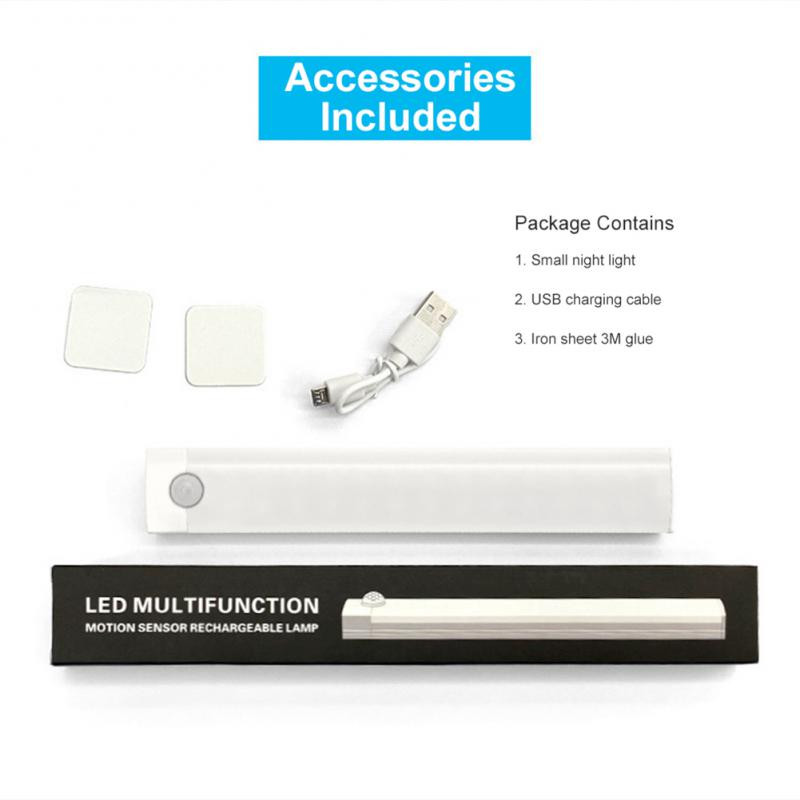 Lumină de noapte cu senzor de mișcare de 20 mm, lumină LED magnetică fără fir, reîncărcabilă prin USB, lampă dulap dulap pentru bucătărie dormitor