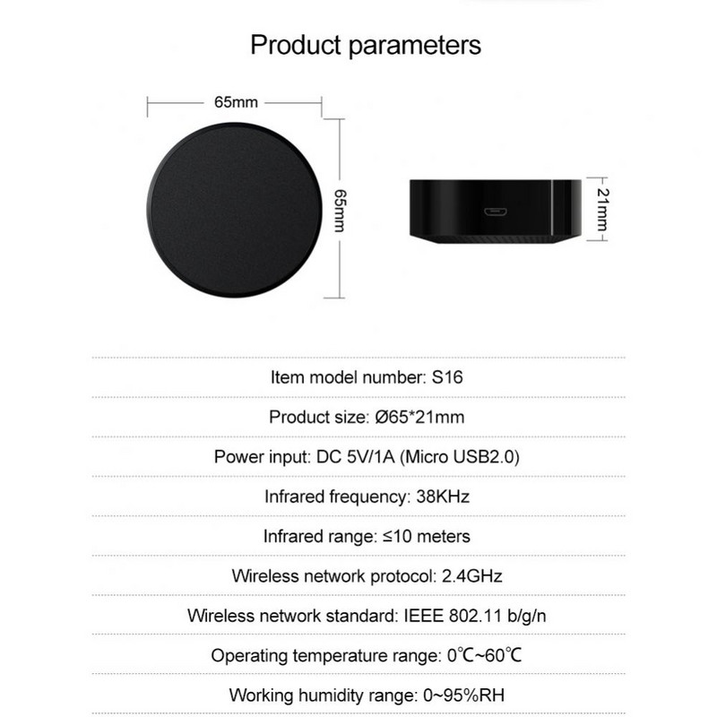 Τηλεχειριστήριο υπερύθρων υπερύθρων Tuya WiFi Τηλεχειριστήριο Smart Life Τηλεχειριστήριο φωνητικού ελέγχου Alexa Google Home Smart Κλιματιστικό Τηλεόραση