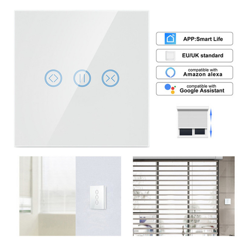Wifi nutikas kardina lüliti taimer rulood kell kell katik torukujuline mootorrull töötab koos Alexa Echo Google`i koduabilise IFTTT-ga
