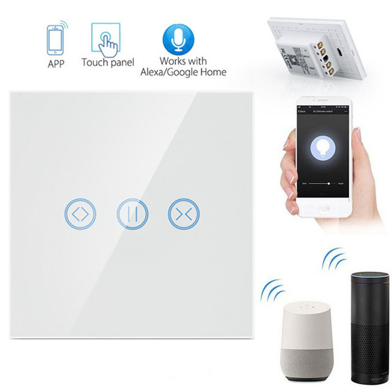 Wifi nutikas kardina lüliti taimer rulood kell kell katik torukujuline mootorrull töötab koos Alexa Echo Google`i koduabilise IFTTT-ga