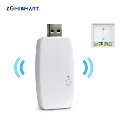 Zemismart Tuya Wifi USB ключ за Am15 RF ролетен сенник Motor App Control Mini Design Smart Curtain Motor