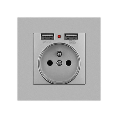 Avoir Priză Electrică de Perete FR Standard Francez Cu Usb Dublu 2A Alb Negru Auriu Gri Plastic Panou Prize Electrice 220V