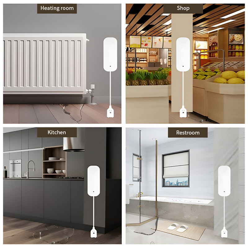 Tuya Zigbee veelekke häire vee lekke anduri detektor üleujutushoiatuse ülevoolu turvahäiresüsteem töötab koos ZigBee Gatewayga