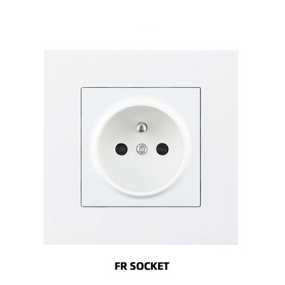 Avoir C tipa USB porti uzlādes kontaktligzda 5 V 2,1 A sienas barošanas ligzda Balta franču standarta spraudnis 16 A 220 V plastmasas paneļa tālruņa turētājs