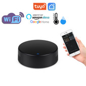 Tuya WiFi univerzális infravörös IR RF433 távirányító 2 az 1-ben Smart Home Controller TV DVD AUD Voice Működik az Alexa Google-lal